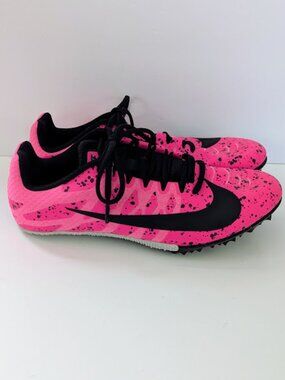 Nike Womens Zoom Rival S 9 Unisex Track Spike Shoes Size 6.5 Pink Blast Black